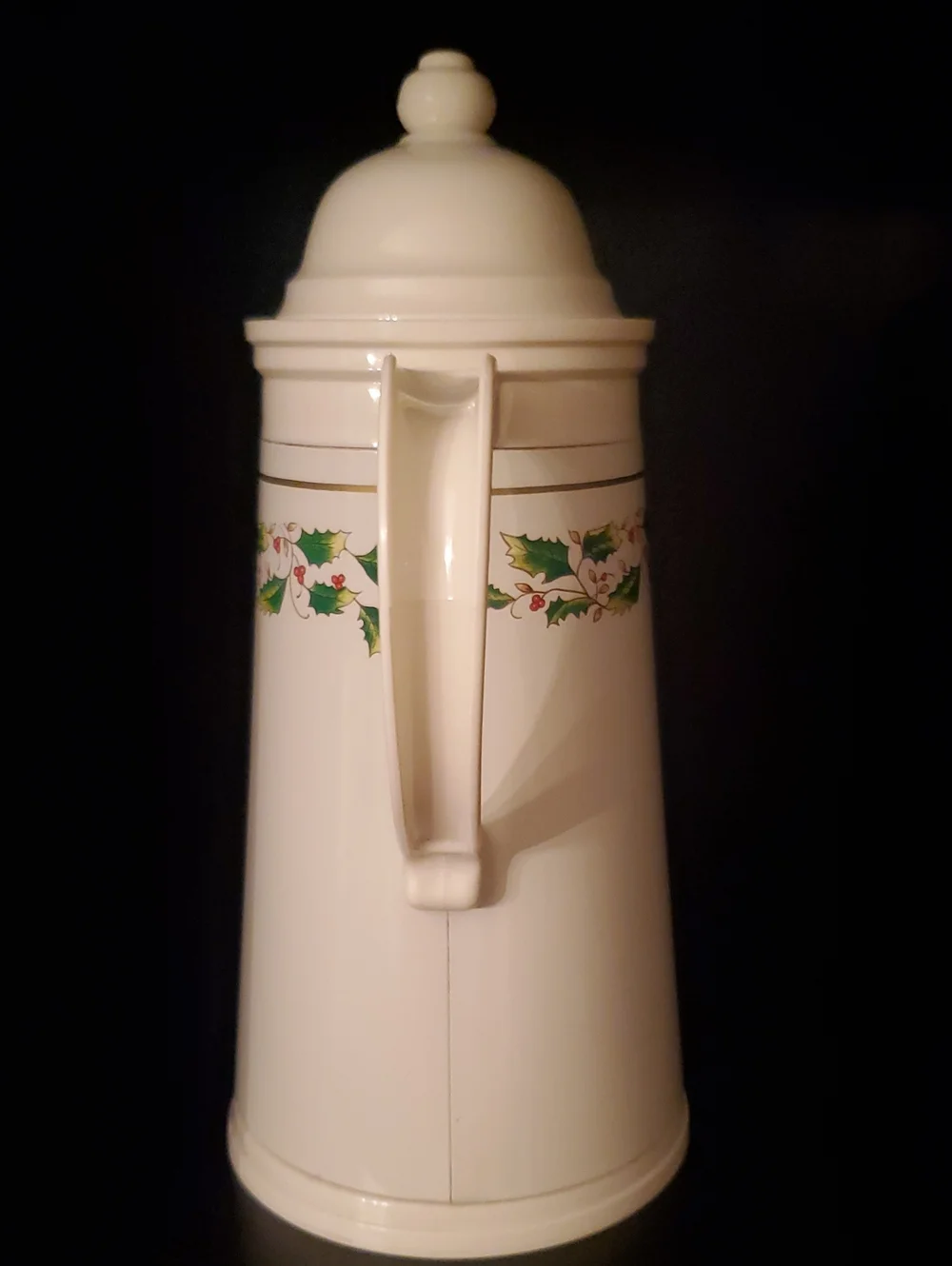 Holiday Holly & Berry Vintage Coffee Carafe